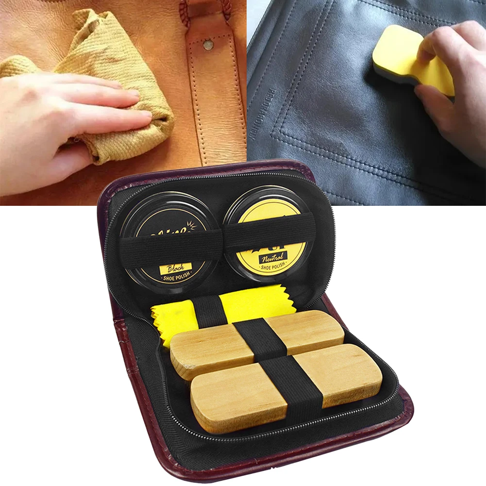 

Shoe Cleaning Set Professional Shoes Care Kit Portable Cleaning Set Shoe Polish Shine Care Kit Polishing Tool For Leather Shoes
