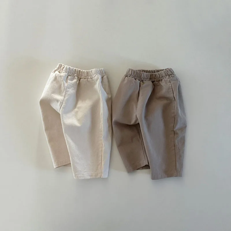 2025 Summer New Baby Casual Pants Solid Infant Loose Trousers Thin Cotton Toddler Pants Boy Girl Harem Pants Children Clothes 4