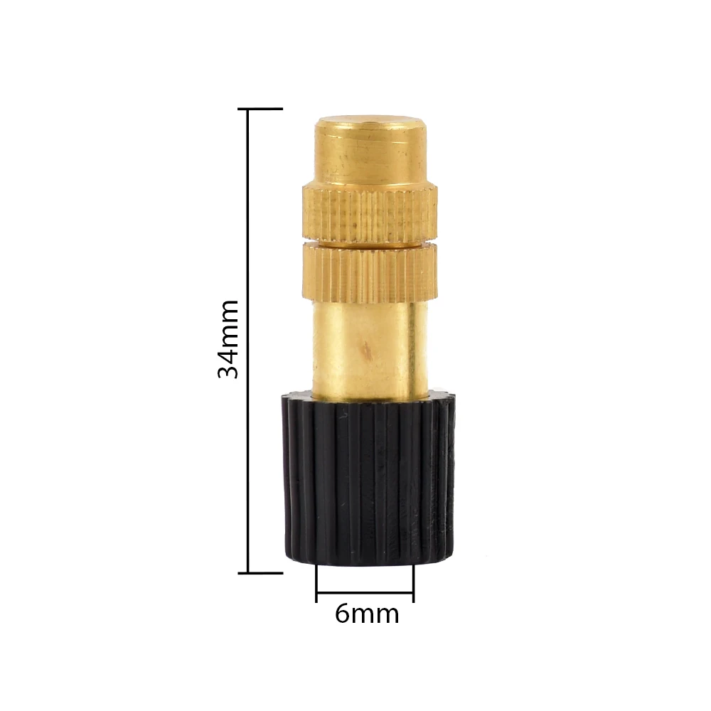 Adjustable Brass Nozzle Connection 1/4 1/2 Inch Hose Garden Spray Cooling Irrigation System 3