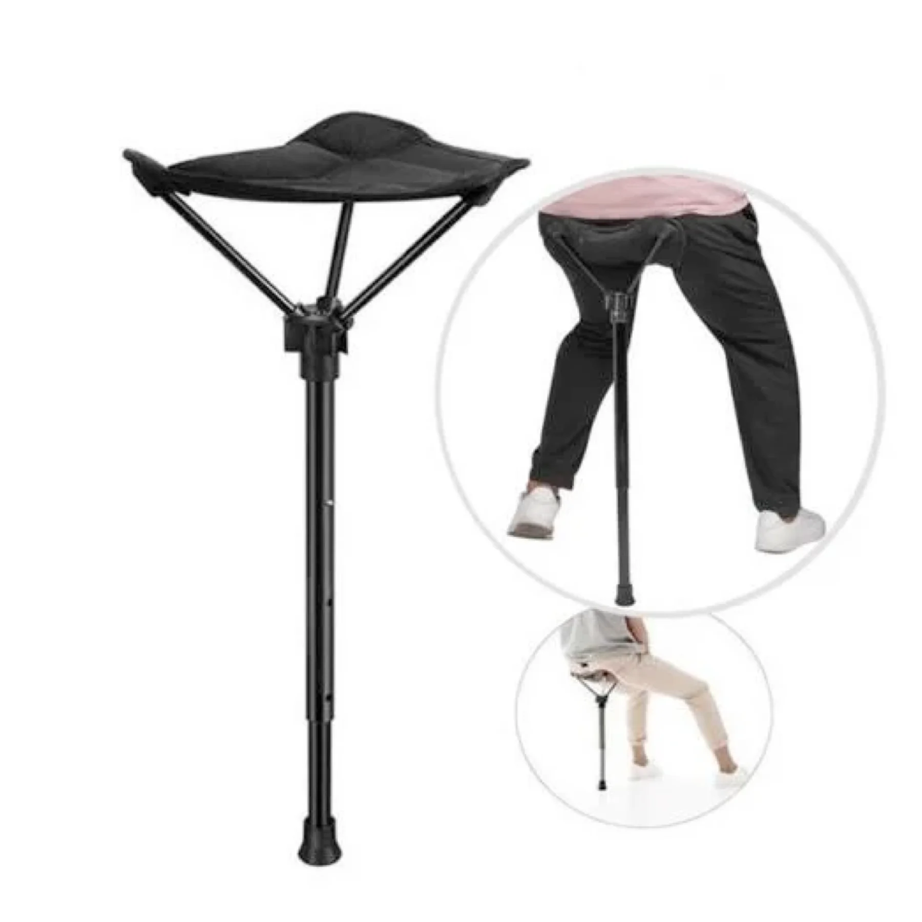 Outdoor Portable Retractable Stool Fishing Summer Hiking Chair Travel Fordable Stool 4