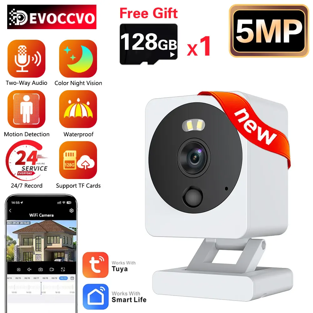 5MP HD IP Camera Smart waterproof Baby Monitor Wifi Surveillance Camera Security Home Night Vision Video Two-Way Audio Camera