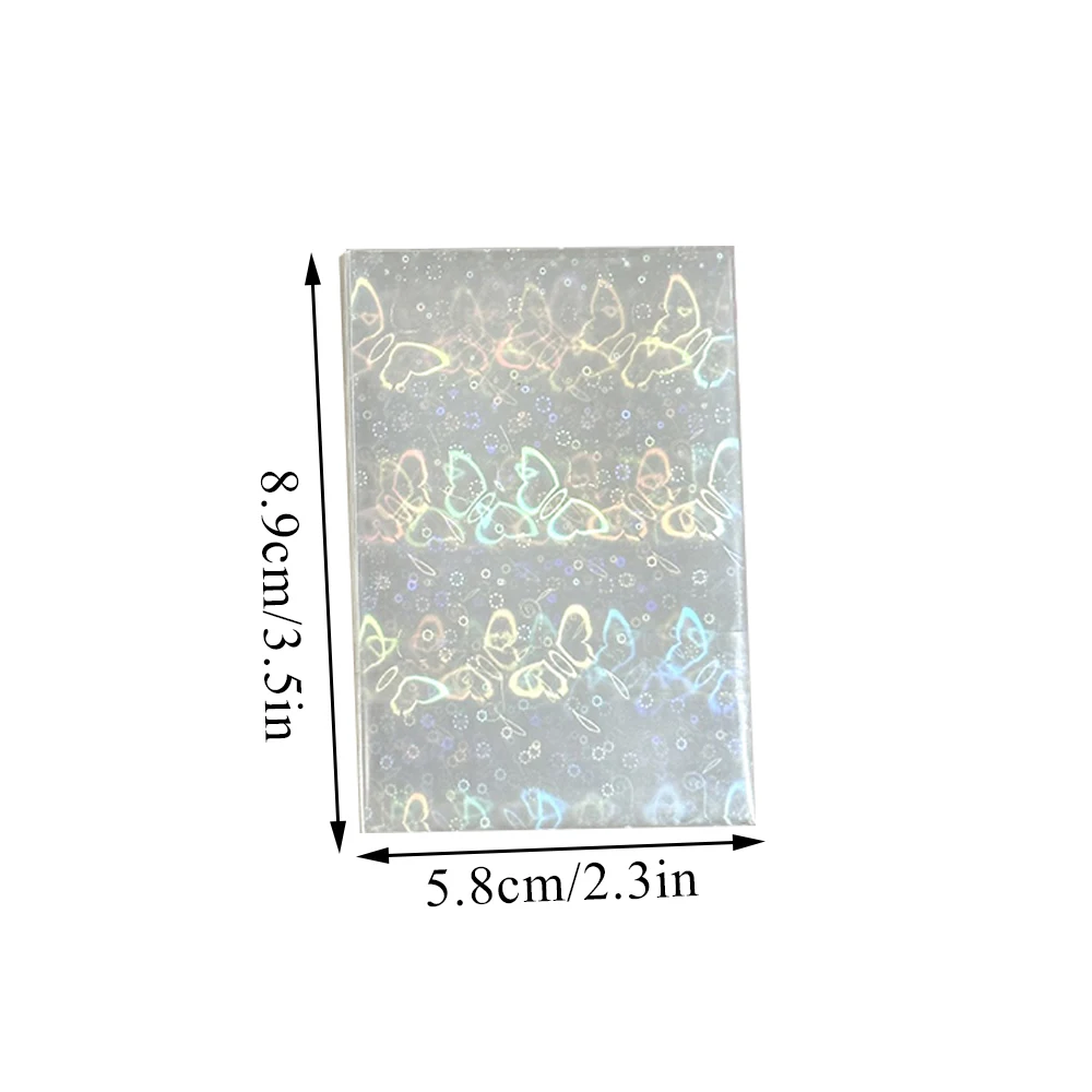 50pcs Laser Butterfly Photo Card Sleeve Snowflake Pattern InsPackaging Supplies InsIdol Photo Cards Protective Storage Case