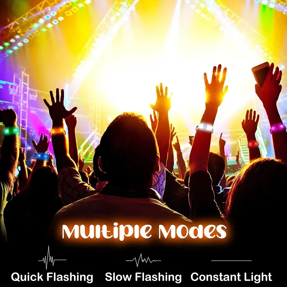 Description Picture 5 of item10/20/50/100Pcs LED Light Up Wristbands Neon Glowing Bangle Luminous Wristbands Glow in The Dark Party Supplies for Kids Adults