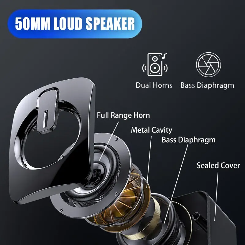 Computer Speakers PC Sound Box HIFI Stereo Microphone USB Wired with LED Light for Desktop Computer