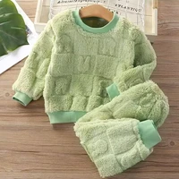 Automne hiver bride vêtements de nuit filles garçons à manches longues maison vêtements bébé enfant sommeil Costume hauts + pantalons costumes 0-5Y 5