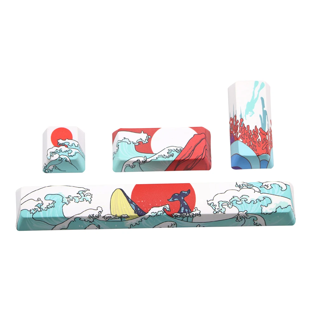 Sakura Coral Sea Keyboard Cap 6.25u Space Bar Esc entre Chaves Direction Keys Jogos Mecânicos - Imagem 3
