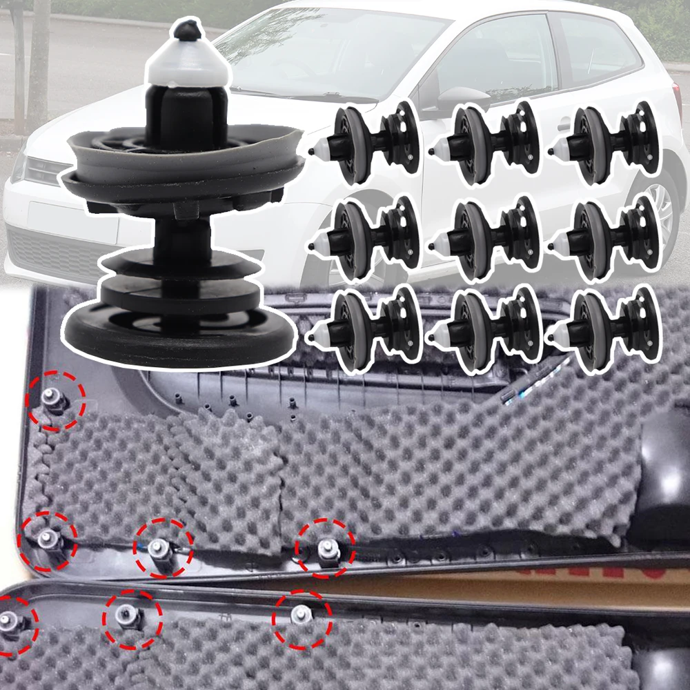 Für Vw Polo Mk5 (6R/6C/61) 2009 2010 2011 - 2020 Ameo Auto Tür Panel Karte Trim Clips Inneren Verschluss Niet Direkter Ersatz
