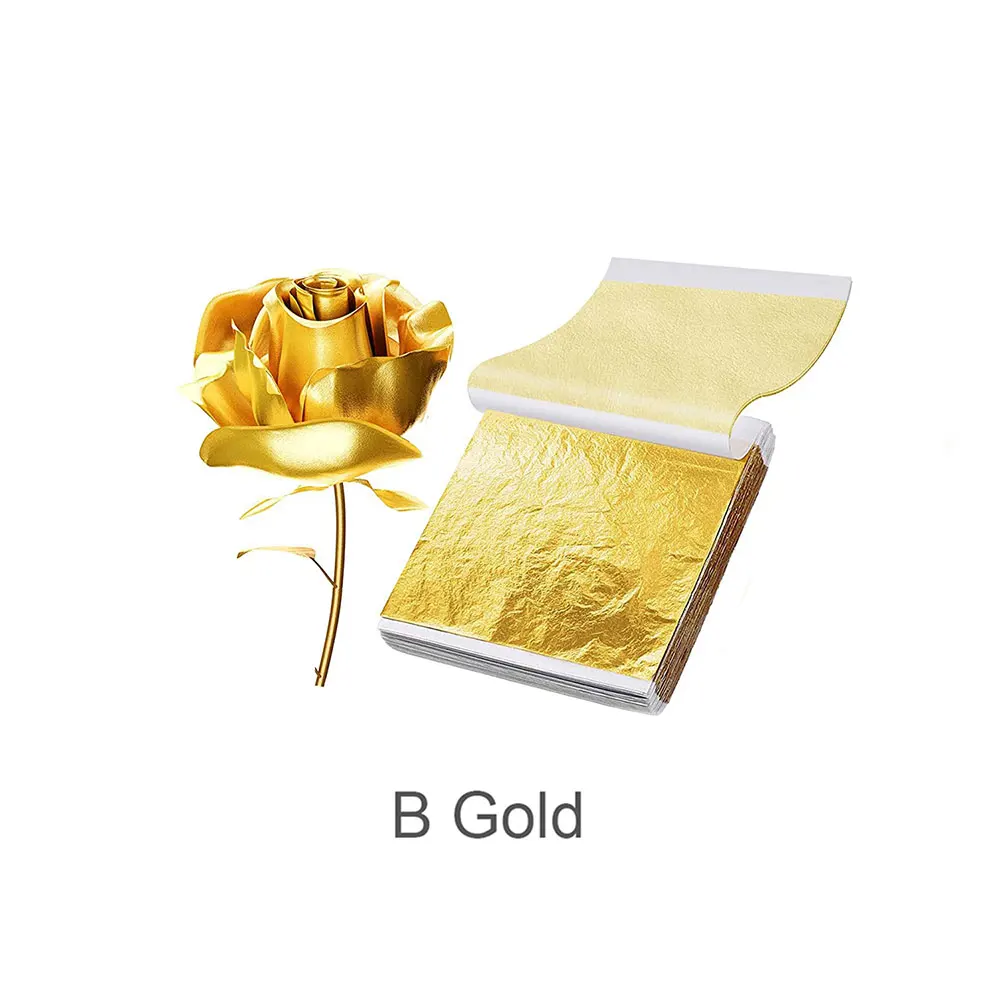 100pcs 14x14cm Art Craft Paper Imitation Gold  Gold Leaf Sheets Art Crafts  Design - Craft Paper - Aliexpress