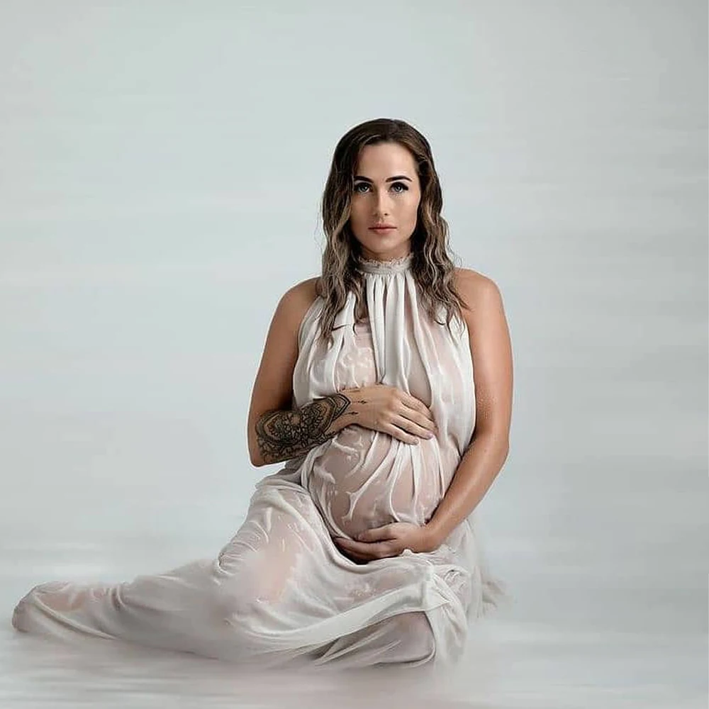 green emerald velvet dress PinkBlush White Lace Mesh Overlay Maternity Maxi Dress