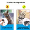 Cat AirTag Holder Collar Breakaway Reflective Strips Adjustable Kitten Collar Waterproof Cat Bell Collar Pet Air Tag Case 4