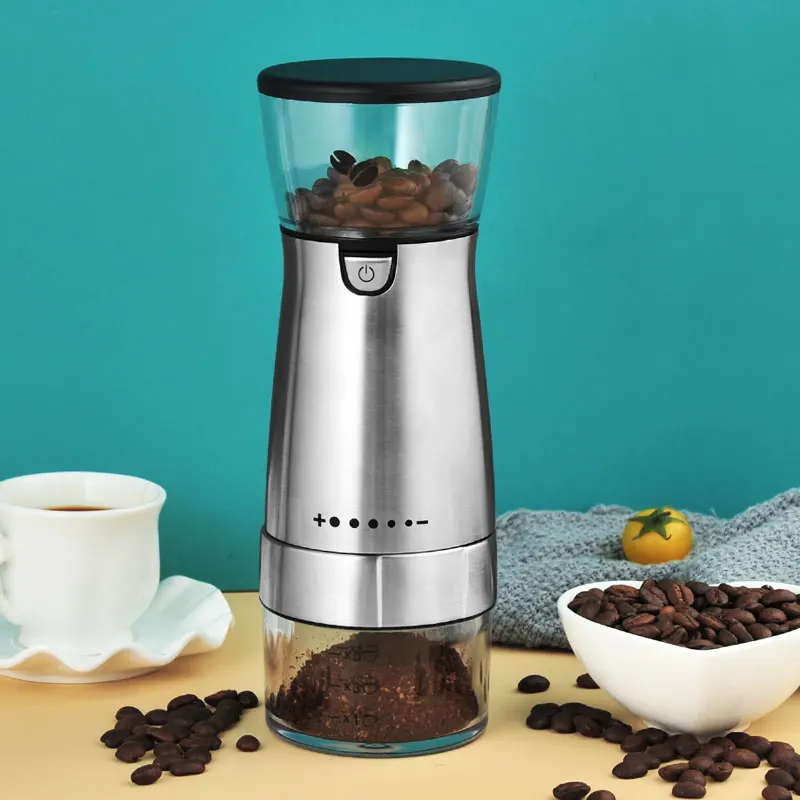 Electric Coffee Grinder USB Stainless 