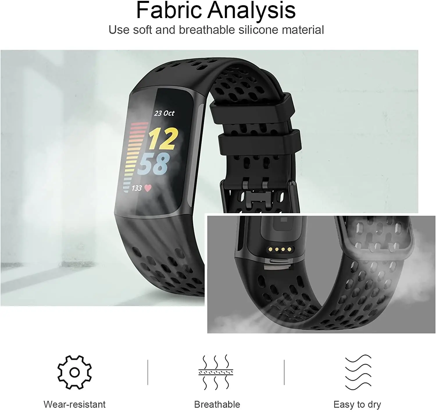 3 Cinturini Per Fitbit Charge 2 | Regolabili In TPU | Per Uomo E Donna | Fibbia In Acciaio - Foto 10