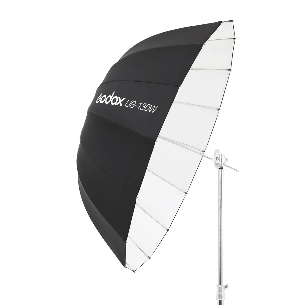 Godox UB-130W 51in 130cm 파라볼 릭 블랙 화이트 반사 우산 스튜디오 라이트 우산 블랙 실버 디퓨저 커버 천