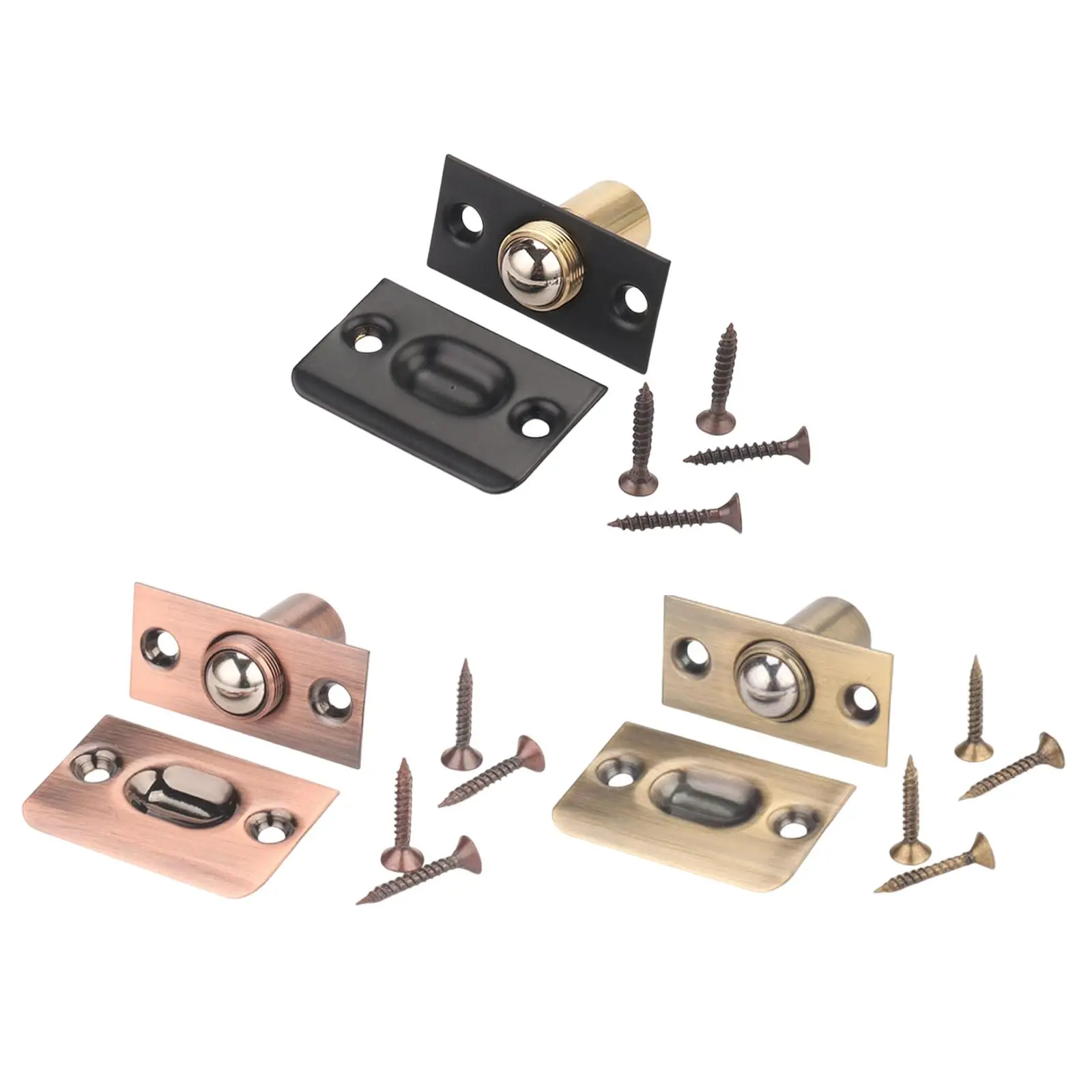 Adjustable Ball Door Catches Beads Lock Roller Ball Catch Spring latches for Internal Closet Cupboard Bathroom