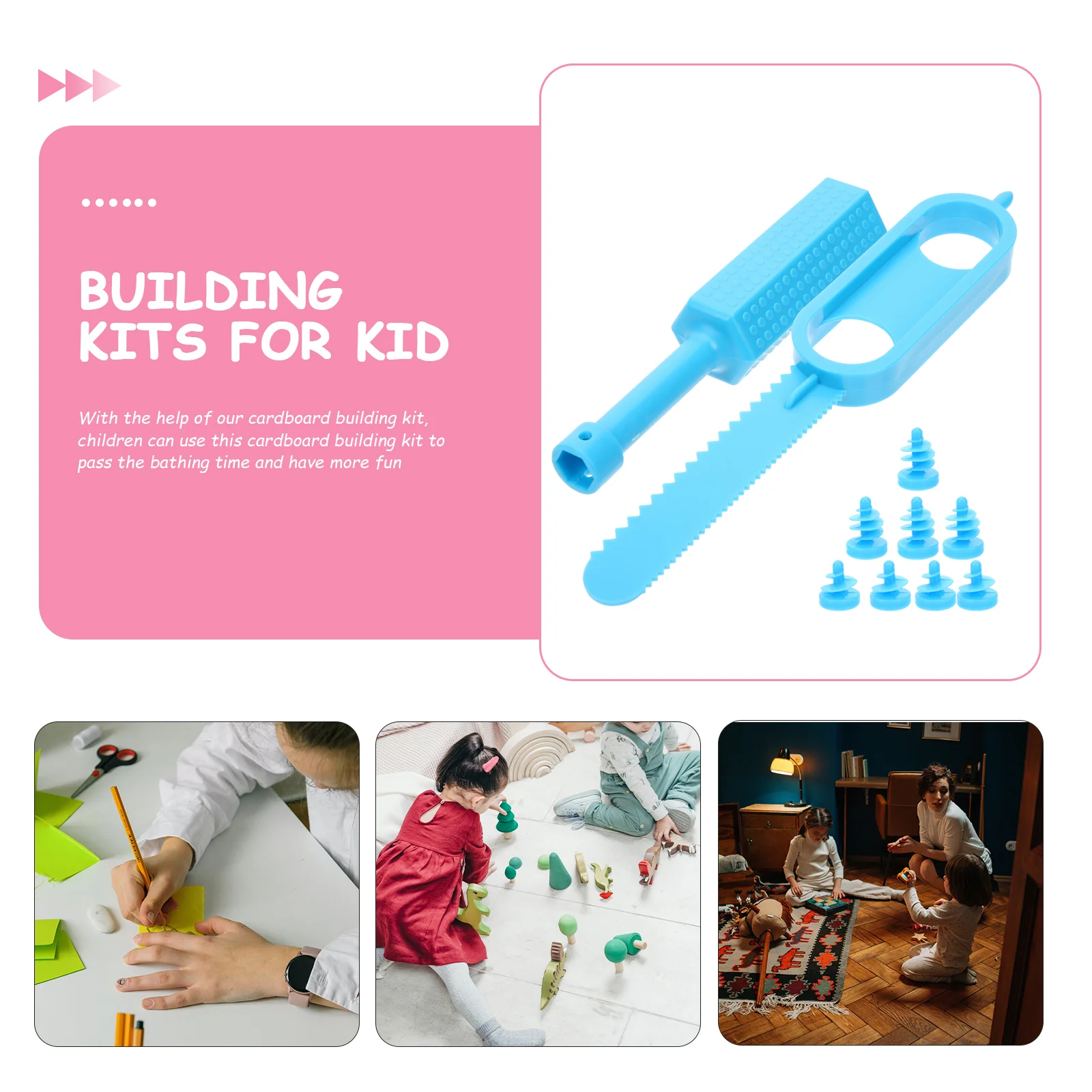 Cardboard Screw Tool Kid Tools Kids Building Kit Construction House Blocks Toys Kits Mini