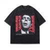 Men's Pure Cotton Washed Retro Printed Short-sleeved T-shirt Casual Loose Animation Printed Men's and Women's Trend Tops 6