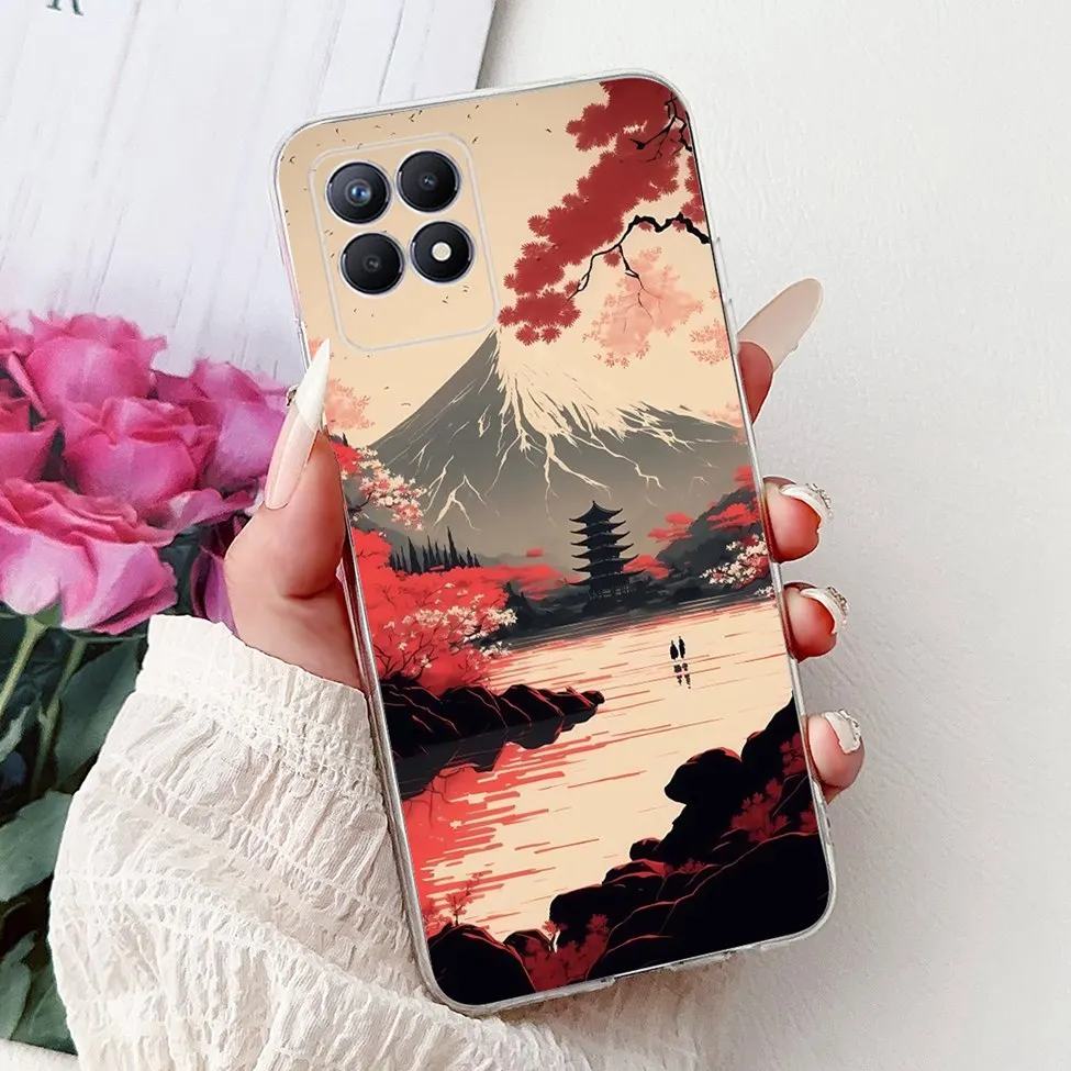 Luxury Butterfly and Love Flowers Clear Phone Case - Cool Painted Design