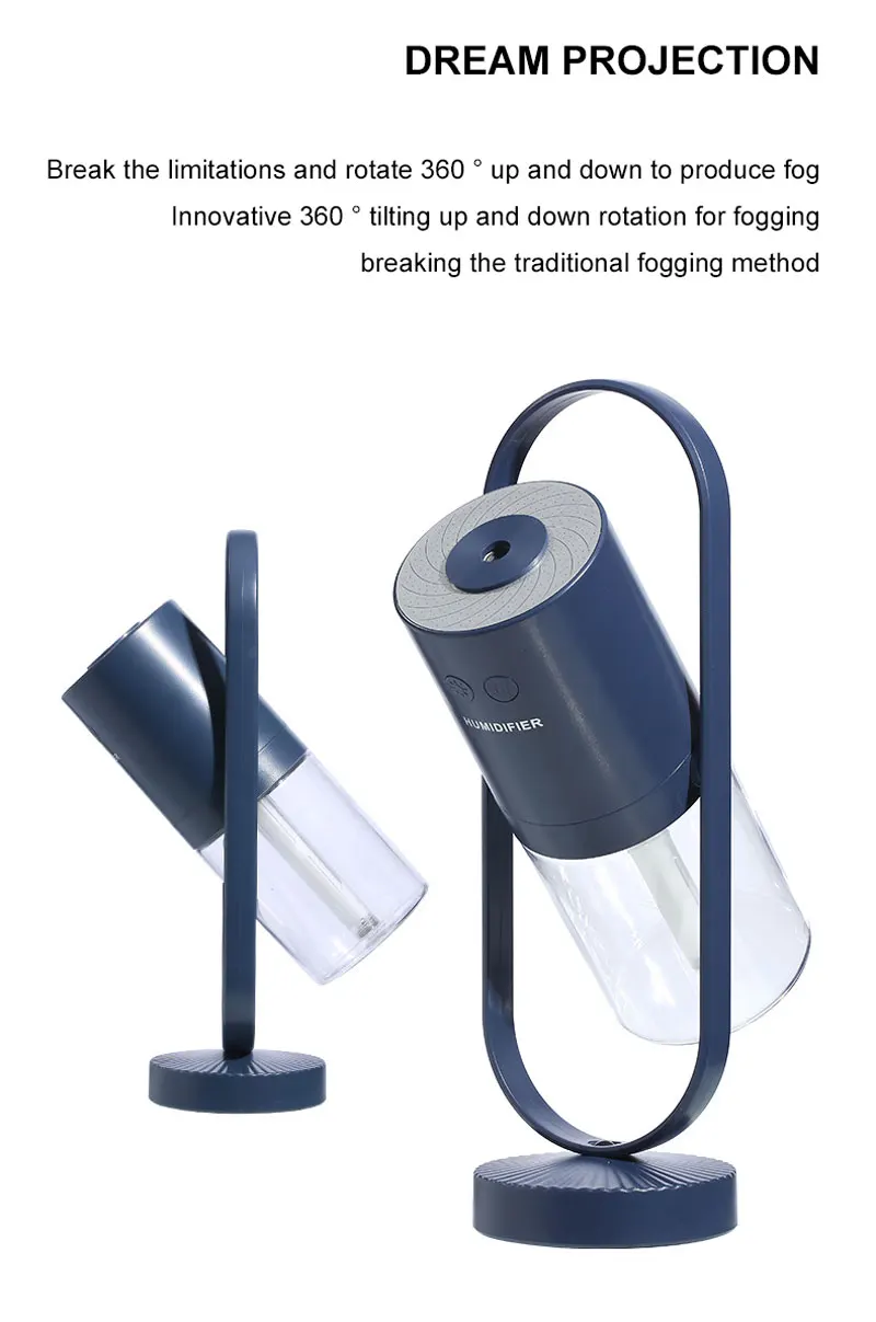 USB Night Light Humidifier Creative 200ml Ultrasonic Mist Portable Desktop Atomizer Hydrating Machine Vehicle Air Humidifier