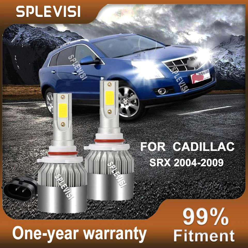 

2x 9006 HB4 LED Headlight Bulbs Low Beam Kit 6000K White For CADILLAC SRX 2004-2009 DeVille 2000 2001 2002 2003 2004 2005