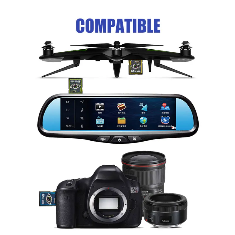 Zsuit  ޸ ī SD ī, Ŭ 10 U3 SD Ĩ ī,  ī޶ UAV/TV ø, 4k HD  ī, 64GB, 256GB, 128GB