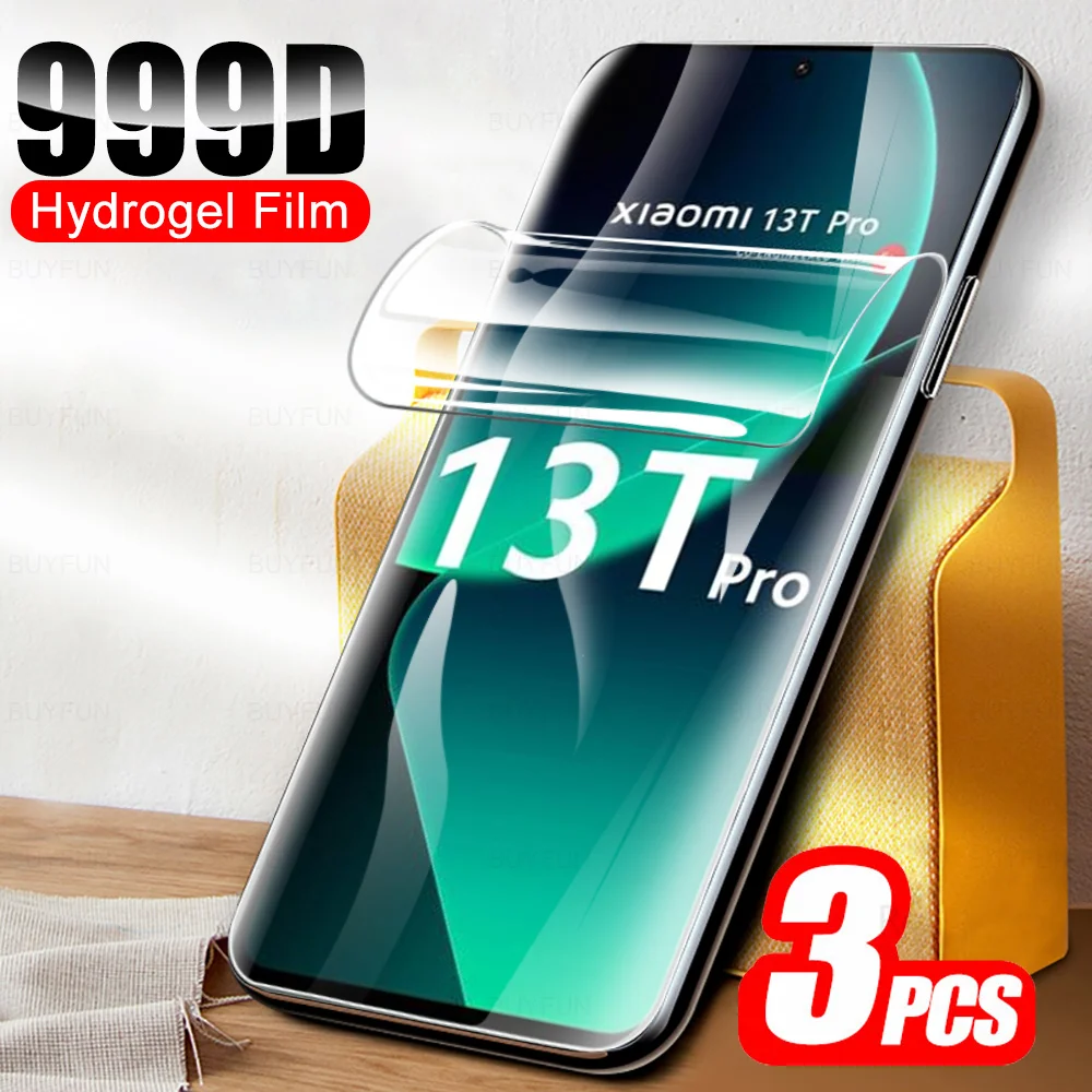 3Pcs Full Glue Cover Hydrogel Film Per Xiaomi 13 T Pro 5G Screen Protector Xiaomi13T Xaiomi Mi 13Tpro 13 T T13 Mi13T Muslimate