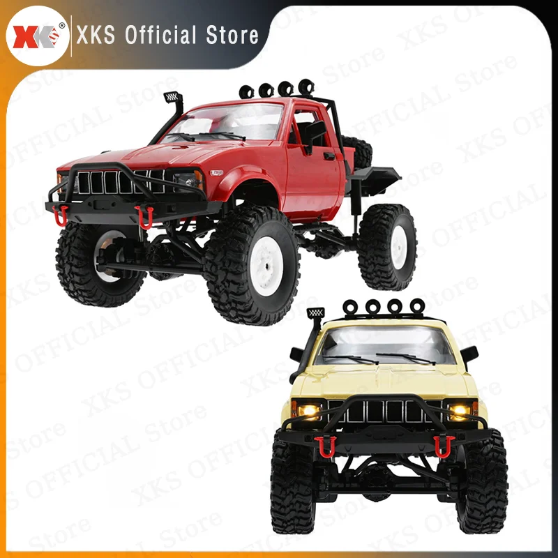 WPL C14 1/16 RC Car 2.4G Remote Control 2CH 4WD Off-Road 15Km/H LED Light On-Road RTR Kit Climbing RC Truck Toys Gift for Boys 5