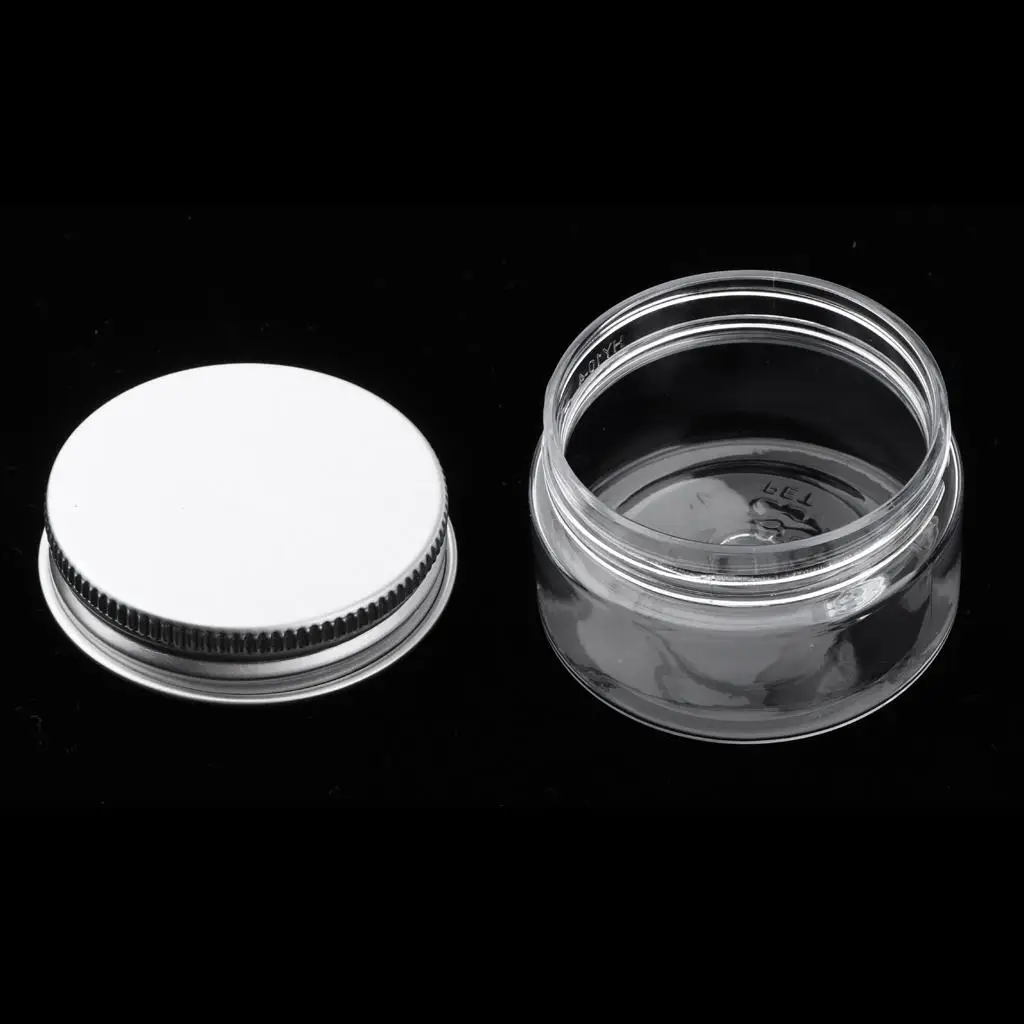 2x5x Empty Cosmetic Pots Lip Balm Container Jar Aluminum Cover 100 ml 68x43 mm