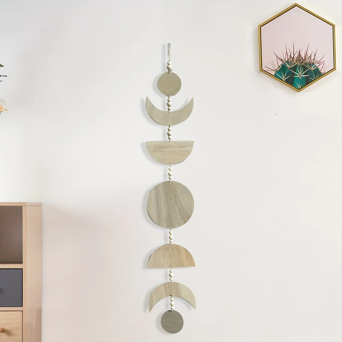 1pc-Bohemian wooden handmade jewelry, artistic and creative home decoration minimalist wall decoration