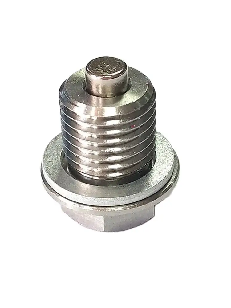 M14 X 1.5 M12 M16 M18 M20 M24 Magnetic Stainless Steel Oil Drain Plug Sump Drain Nut Bolt with 1 Silver Gasket