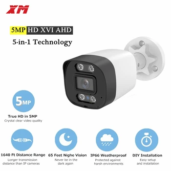 HD 2MP 5MP AHD XVI/CVI/TVI/CVBS Security Bullet Camera Outdoor Indoor Weatherproof  4pcs Array IR LEDs for CCTV DVR System 1