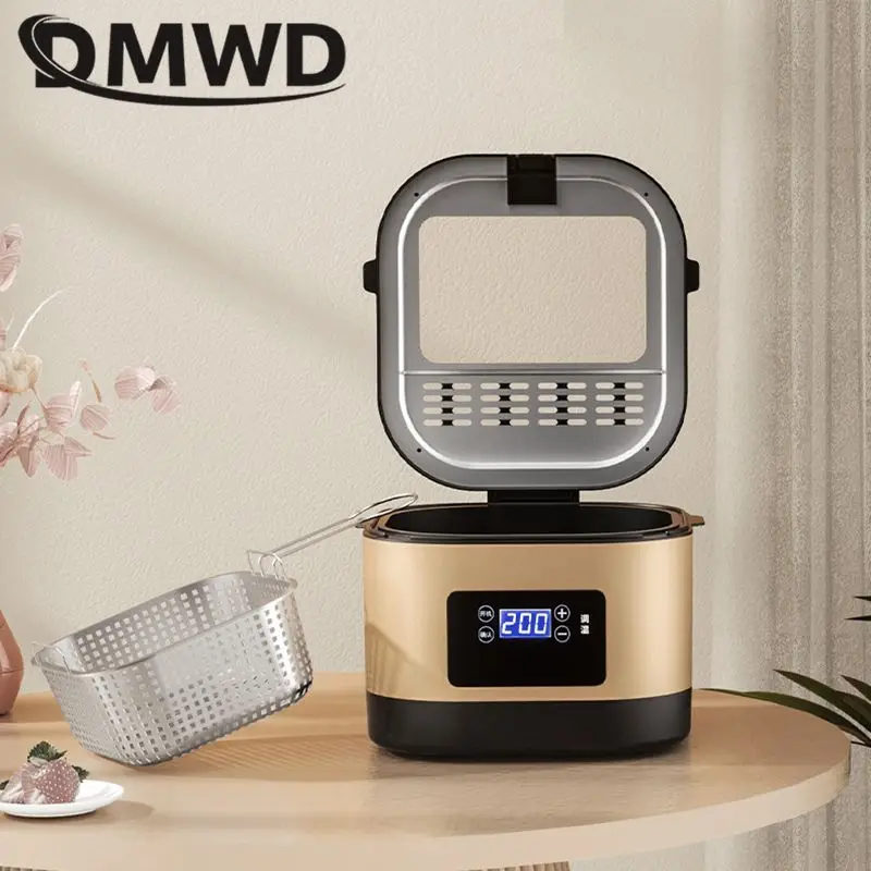 5L Household Electric Deep Fryer Intelligent Temperature adjustable Frying Machine Visualization Multicooker Removable Basket
