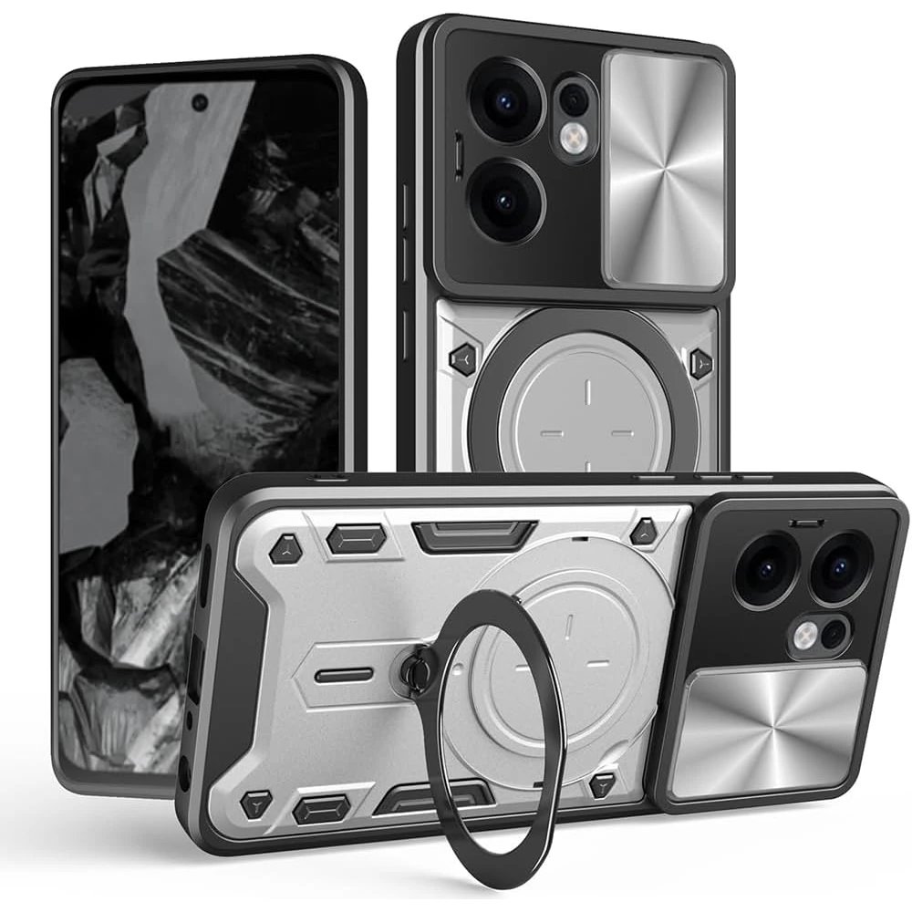 Protective Phone Case with Ring Stand and Lens Guard