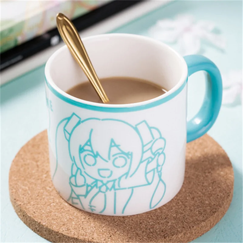

Кавайная чашка аниме Hatsune Miku Кружка высокого качества кофейная чашка Молоко Фруктовый сок чашка высокого качества праздничный подарок на день рождения
