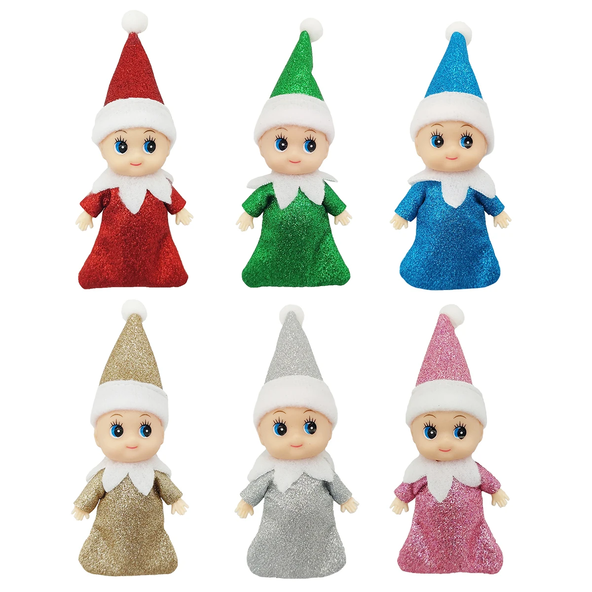 Elf Baby Mini Dolls Tiny Todder Shining Kindness Craft Christmas Babies Doll Toy on Shelf Decoration Gift for Girls Boys Kids high quality metal plants stand holder bedroom mini window plant shelf room standing mensole per piante balcony furniture