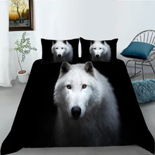 

European Pattern Hot Sale Soft Bedding Set 3d Digital Wolf Printing 2/3pcs High Quality Duvet Cover Set ES/DE/EU/US Size