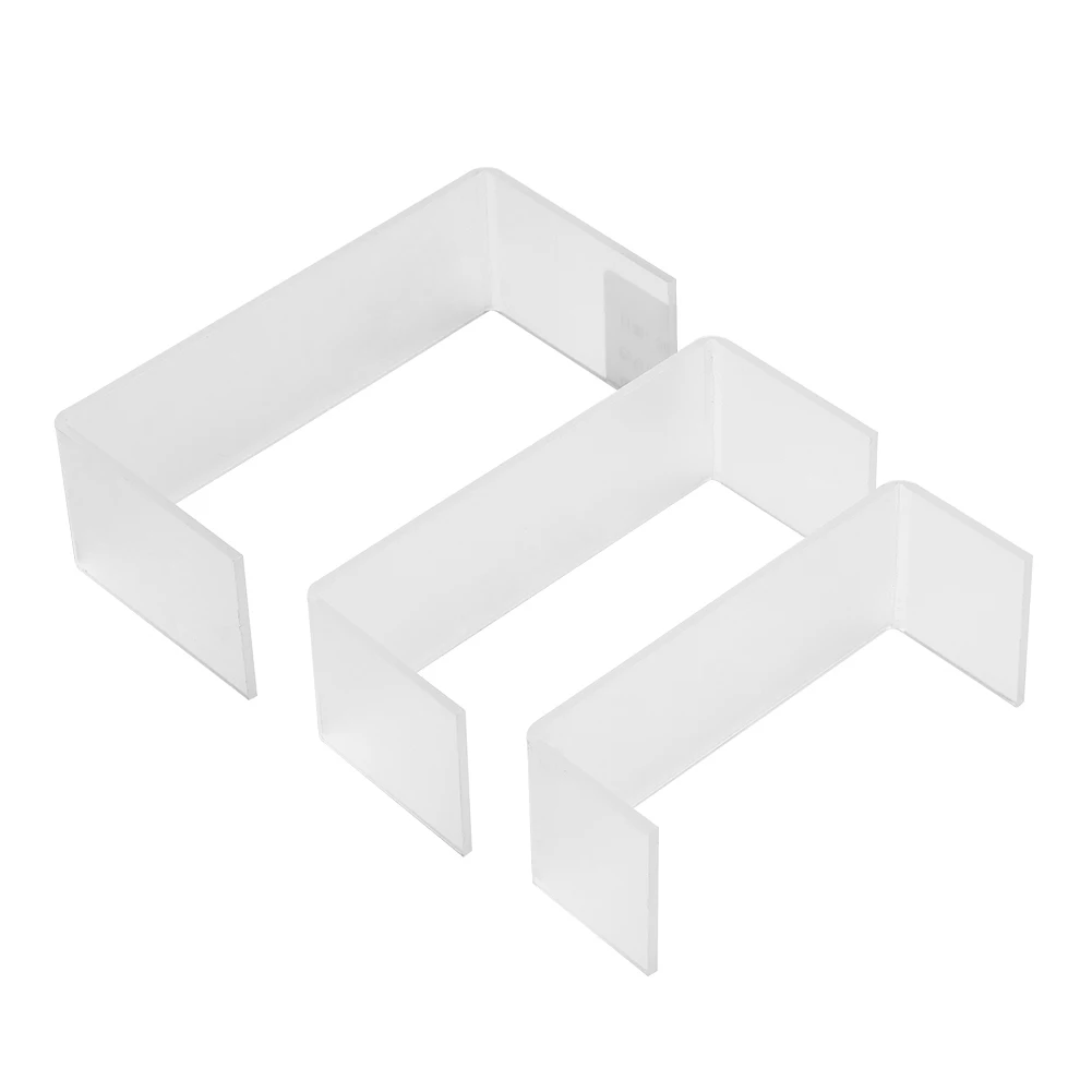 3pcs Acrylic Display Stand Jewelry Showcase Storage Rack Shelf Holder High-Quality For U-shaped Glass Cabinet