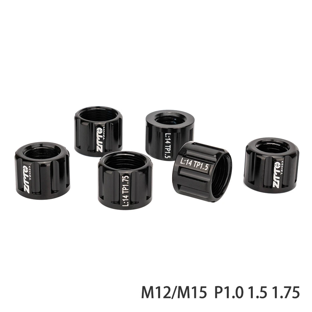 Bicycle Thru Axle Nut M12 M15 P1.0 P1.5 P1.75 Hubs Shaft Cap Aluminum