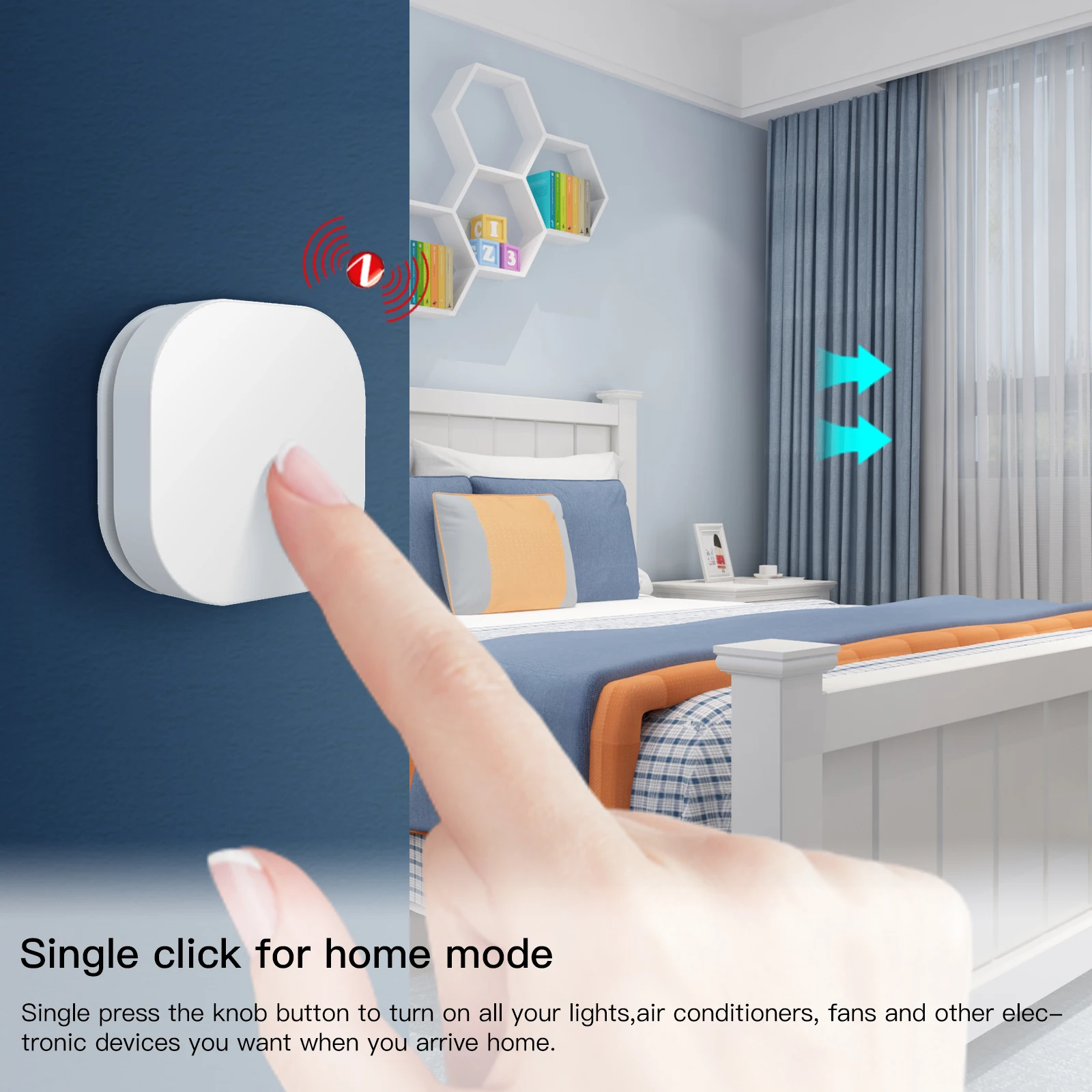 Description Picture 3 of itemTuya ZigBee Smart Key Switch Wireless Remote Control Key Controller Multi-scene Linkage Smart Switch Battery Powered Automation