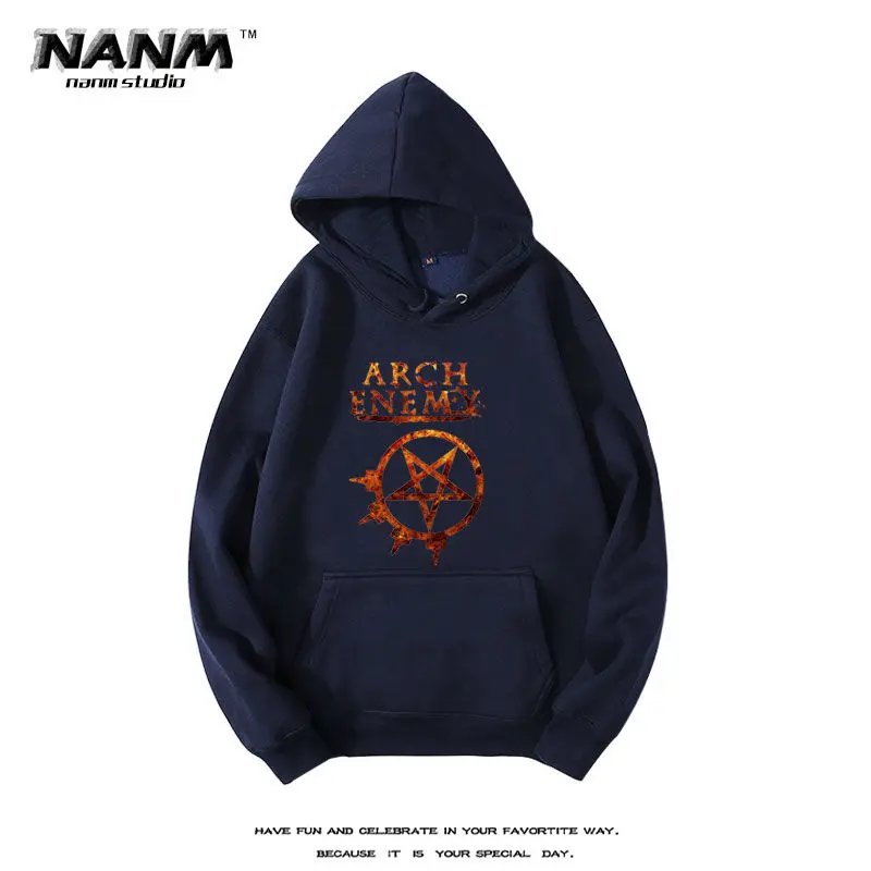 Fashion Casual Men's Hoodies Women's Hoodies Harajuku Thickened Autumn/Winter Sweatshirt Arch Enemy As The ges Burn