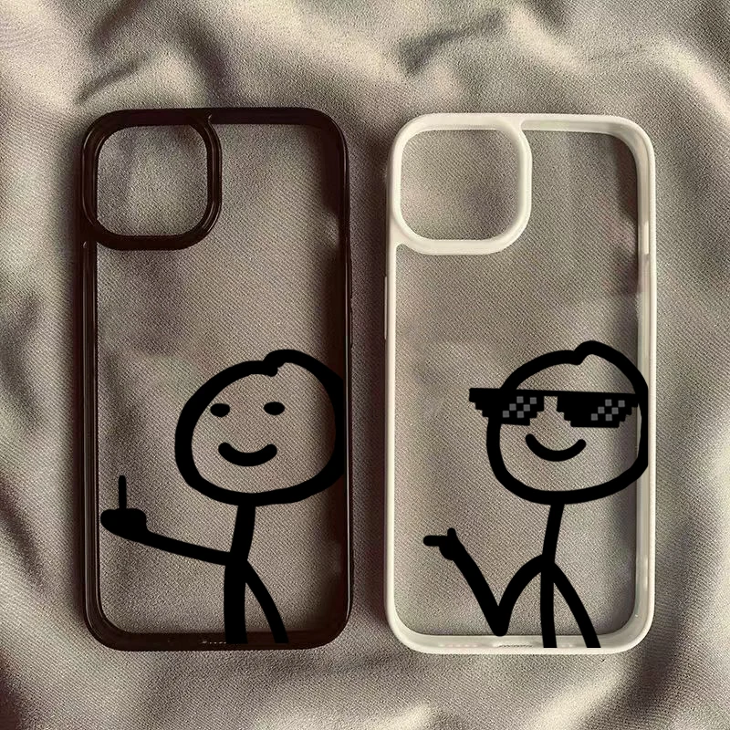 Adorable Cartoon Matchman Clear Phone Case