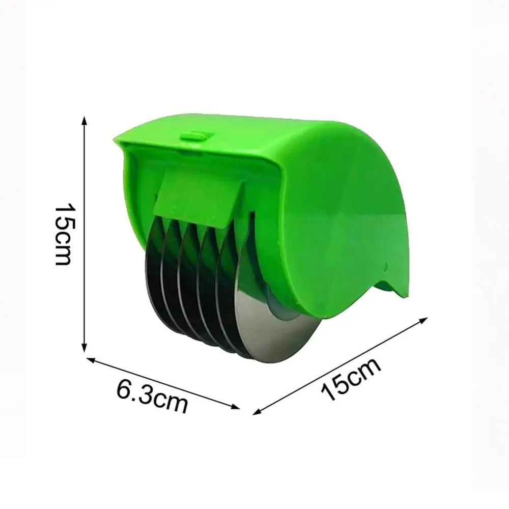 Vegetable cutter Parsley Chopper Roller Herb Roller Mincer Manual Vegetable Cutter with 6 Stainless Steel Blade Kitchen Vegetable Cutter Tool