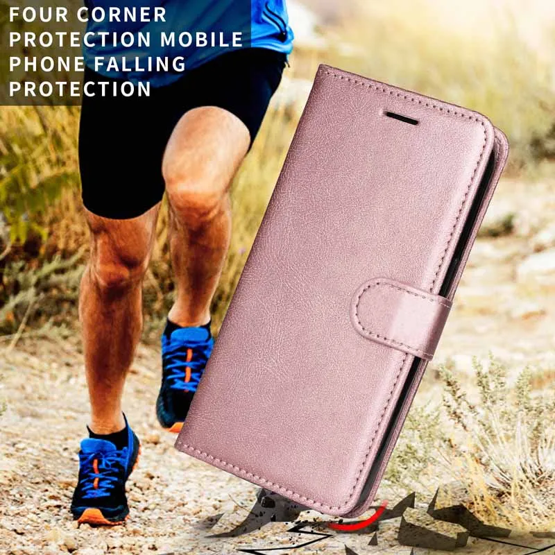 Leather Flip Wallet Phone Cover - Elegant and Durable Protection