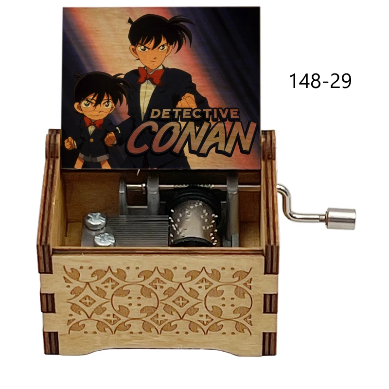 Detective Conan Main Theme Music Box One Truth Prevails Wooden Hand 18 Note Movement Birthday Gifts For Fans Christmas New Year 2