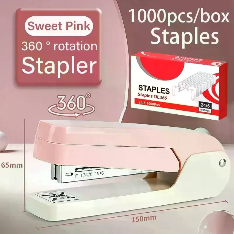 360도 회전 스테이플러, 헤비듀티 스테이플러, 간편한 장지용 회전 스테이플러, 24/6 스테이플 호환