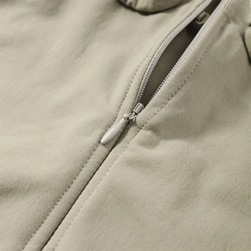 front zipper detail on fitted bodysuit