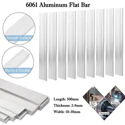 Aluminum Alloy Solid Flat Bar - 1pc, Various Thickness & Width Options, Multiple Lengths Available - 5x10x250mm