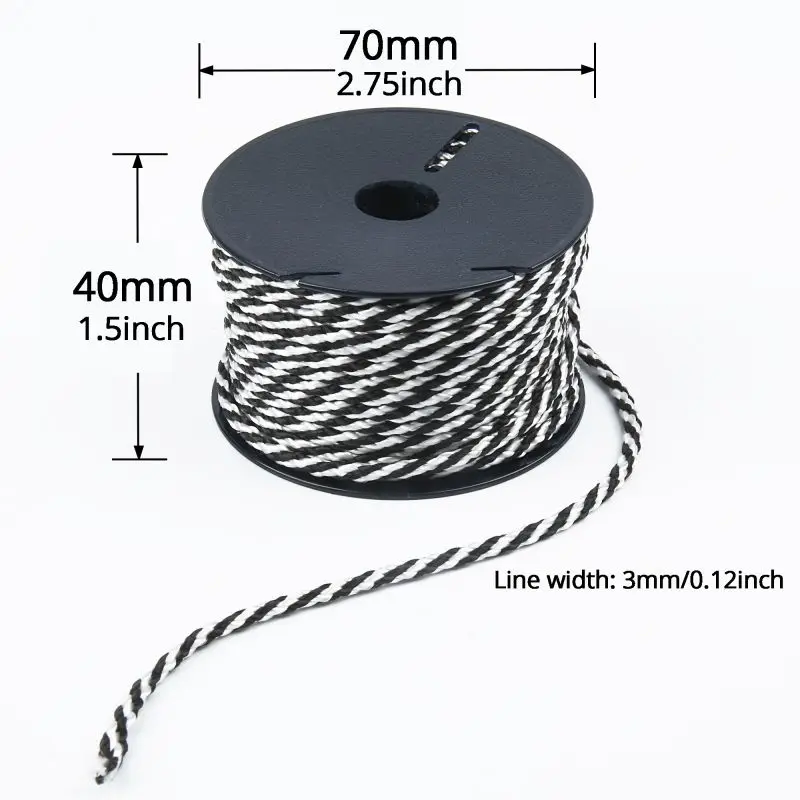 Utility Polypropylene Cord 8 Braided PP Rope Home Decor Craft DIY Hang Tag Christmas Gift Packing Multipurpose String 3mmx20m