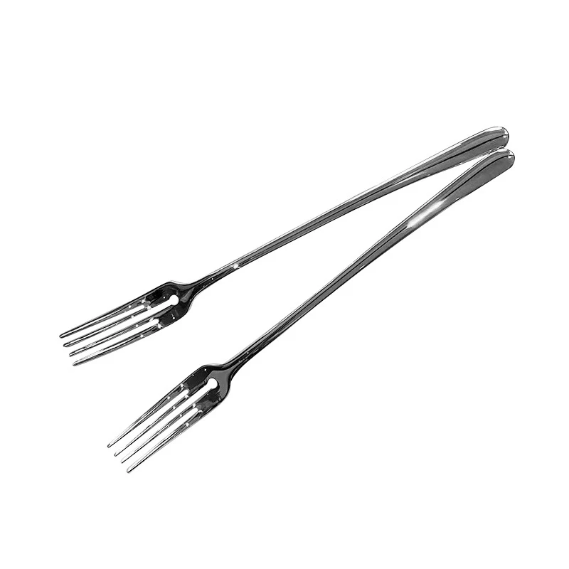 

1Pc Stainless Steel Dinner Fork Tableware Long Handle Table Forks Korean Cutlery Four Tine Salad Dessert Fruit Fork Kitchen Tool