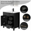 30" Bathroom Vanity with Sink Combo, Painted Modern Bathroom Storage Cabinet with Ceramic Sink, Two Doors and Three Drawers 4