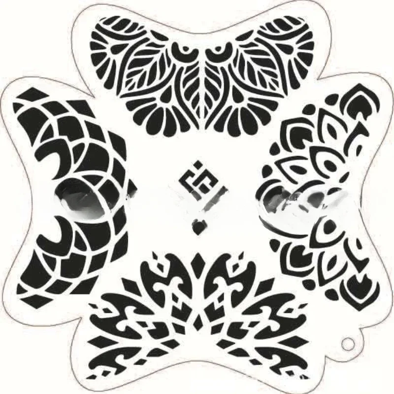 Body Painting Stencils Face Art Halloween Party DIY Makeup Stamps Temporary Tattoos Reusable Plastics body painting stencils
